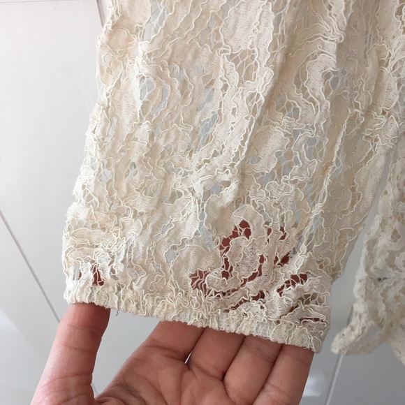 **SOLD ELSEWHERE: Lace shirt (LOFT, size S) - Picture 3 of 5
